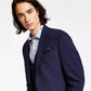 Bar III Jaqueta de lã slim fit masculina azul tamanho 40S
