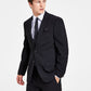 Bar III Terno Masculino Skinny Fit de Lã Antirrugas, Jaqueta Separada, Preta, Tamanho 44