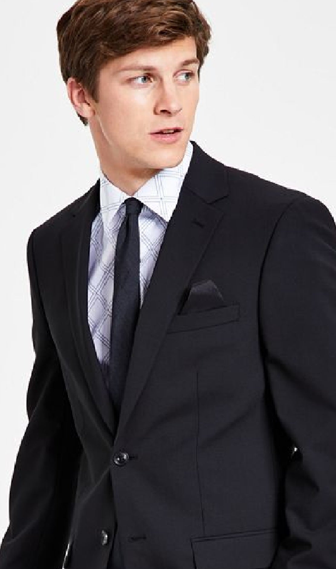 Bar III Terno Masculino Skinny Fit de Lã Antirrugas, Jaqueta Separada, Azul, Tamanho 42