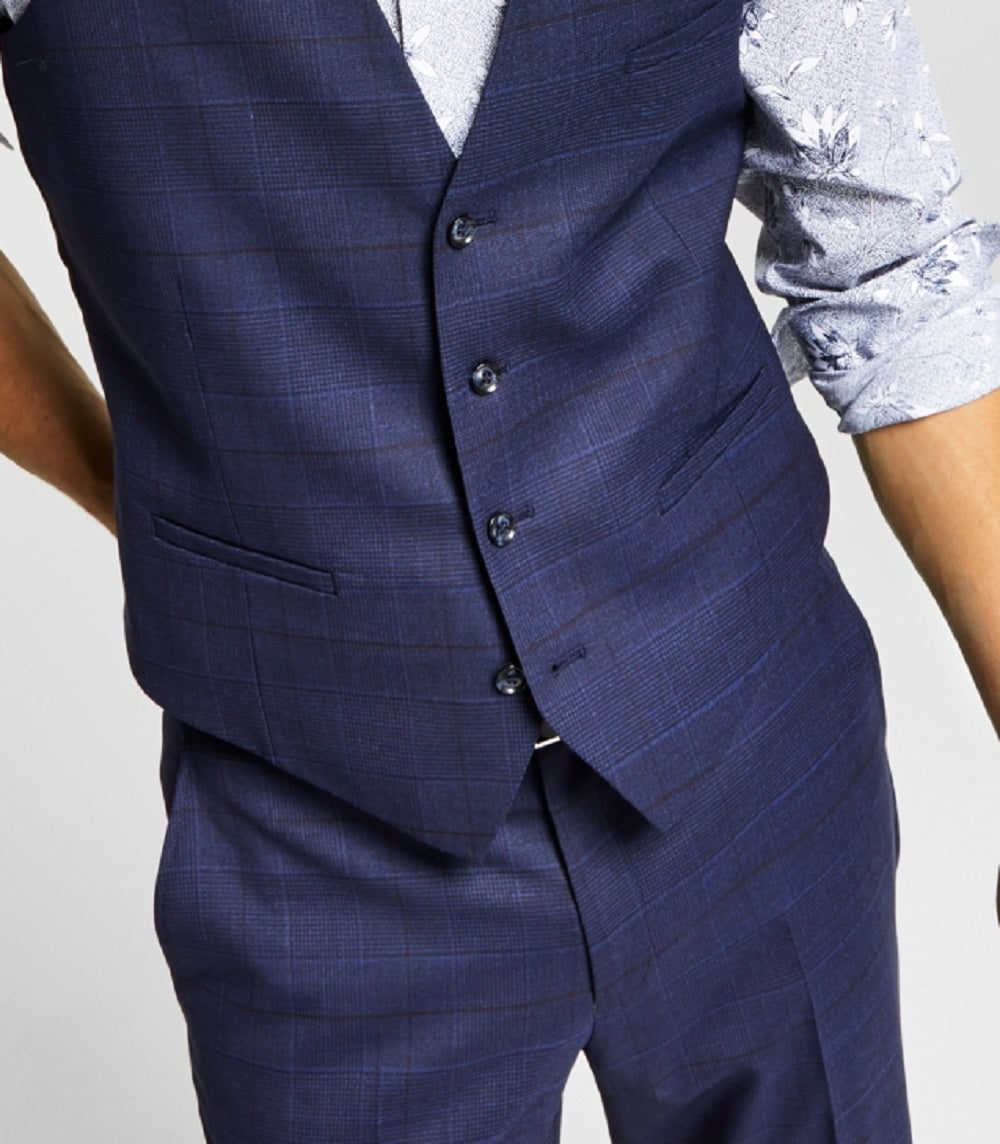 Colete de lã slim fit masculino Bar III azul tamanho pequeno