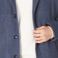 Sobretudo Tommy Hilfiger Addison Wool Blend Trim Fit Masculino Azul Tamanho 46R