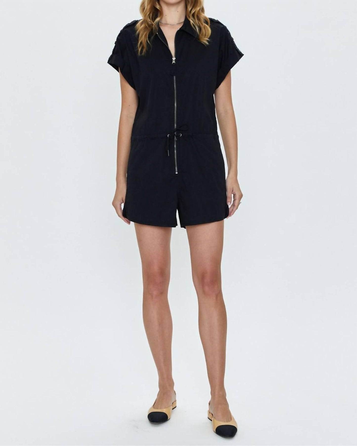 Pistola - Meg Short Sleeve Zip Front Romper