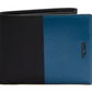 Bolsa de couro com dupla carteira RFID masculina Tumi, azul, tamanho regular