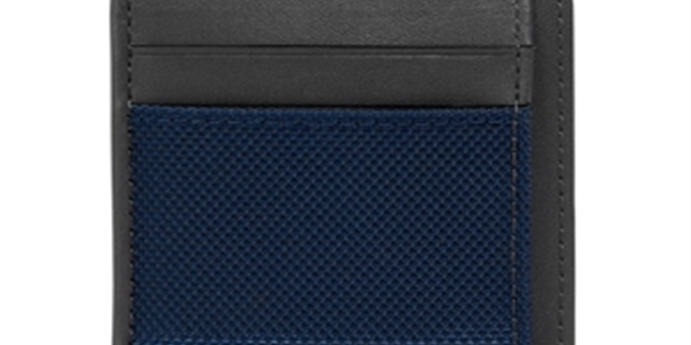 Porta-cartões Tumi para dinheiro masculino, azul, tamanho regular