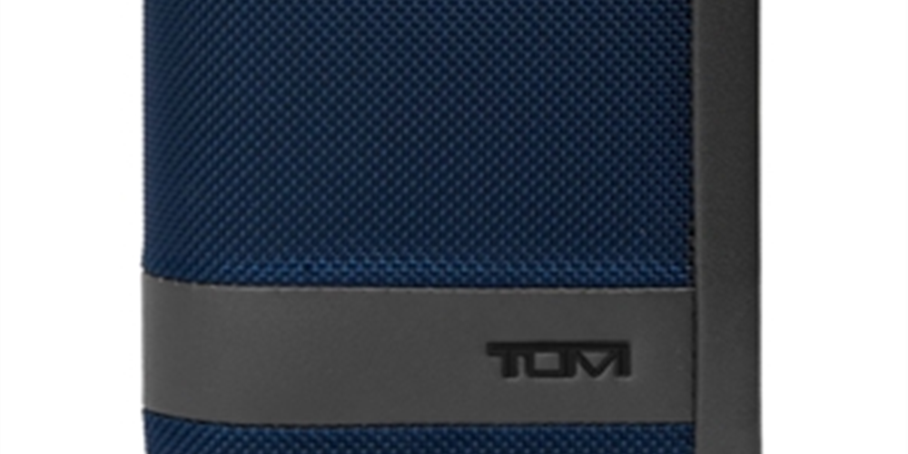 Porta-cartões multijanela masculino Tumi cinza tamanho regular