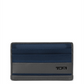 Porta-cartões fino masculino Tumi azul tamanho regular