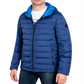 Jaqueta masculina Michael Kors Down Puffer azul tamanho GG