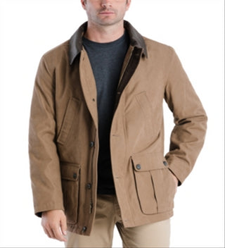 London Fog Barn Peacoat Masculino Marrom Tamanho X-Grande