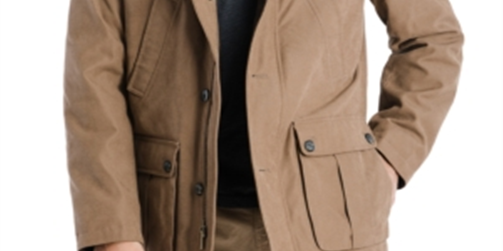 London Fog Barn Peacoat Masculino Marrom Tamanho X-Grande