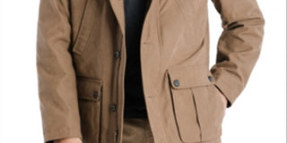 London Fog Barn Peacoat Masculino Marrom Tamanho X-Grande