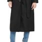 London Fog Trench Coat Feminino com Capuz e Repelente de Água Preto Tamanho GG