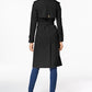 London Fog Trench Coat Feminino Cinto Trench Coat Resistente à Água Preto Tamanho Médio