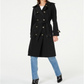 London Fog Trench Coat Feminino Cinto Trench Coat Resistente à Água Preto Tamanho Médio