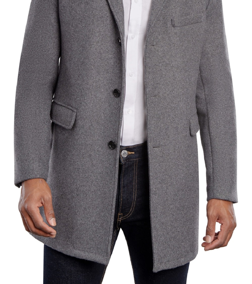 Sobretudo masculino Michael Kors Ghent Slim Fit cinza tamanho 40
