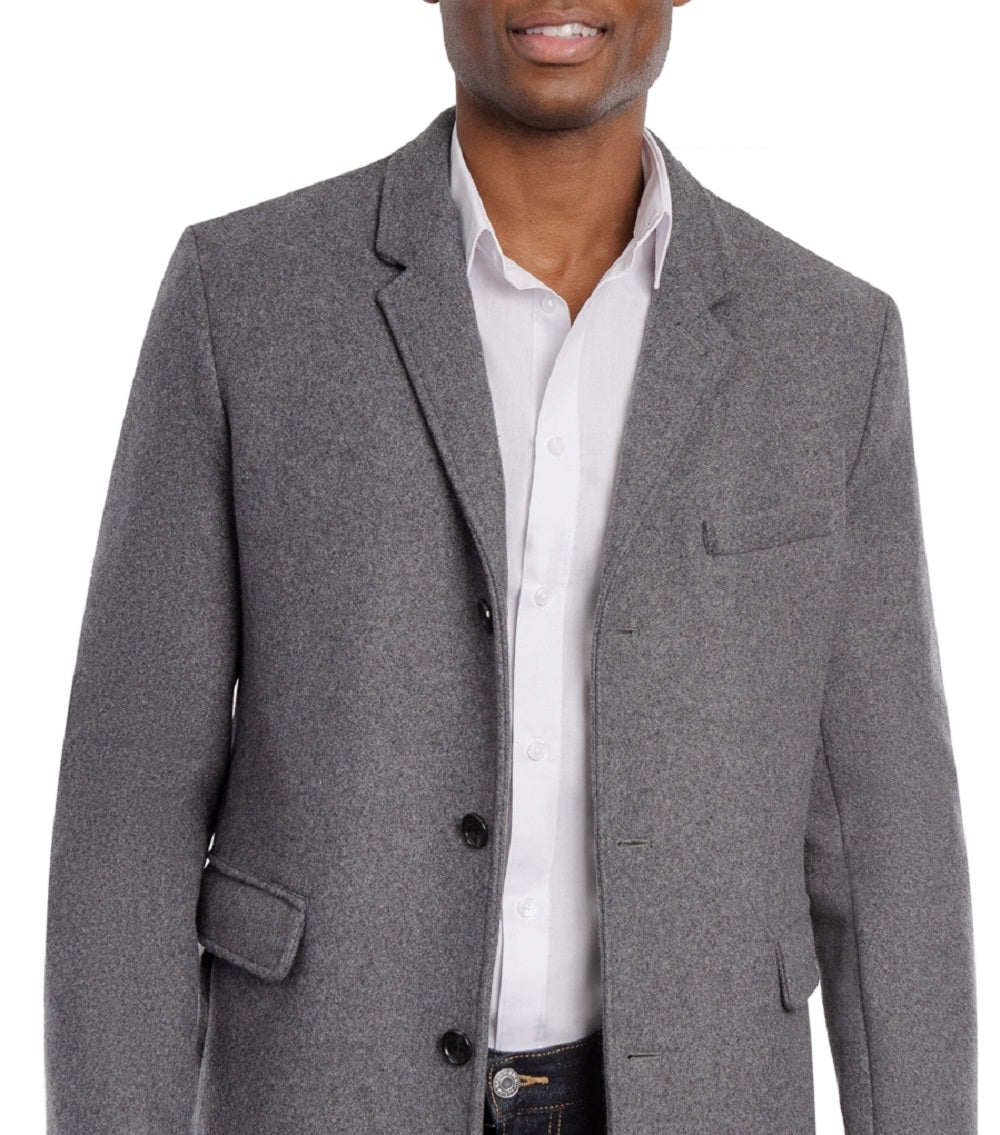 Sobretudo masculino Michael Kors Ghent Slim Fit cinza tamanho 42