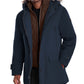 Michael Kors Parka com capuz e snorkel masculino, azul, tamanho grande
