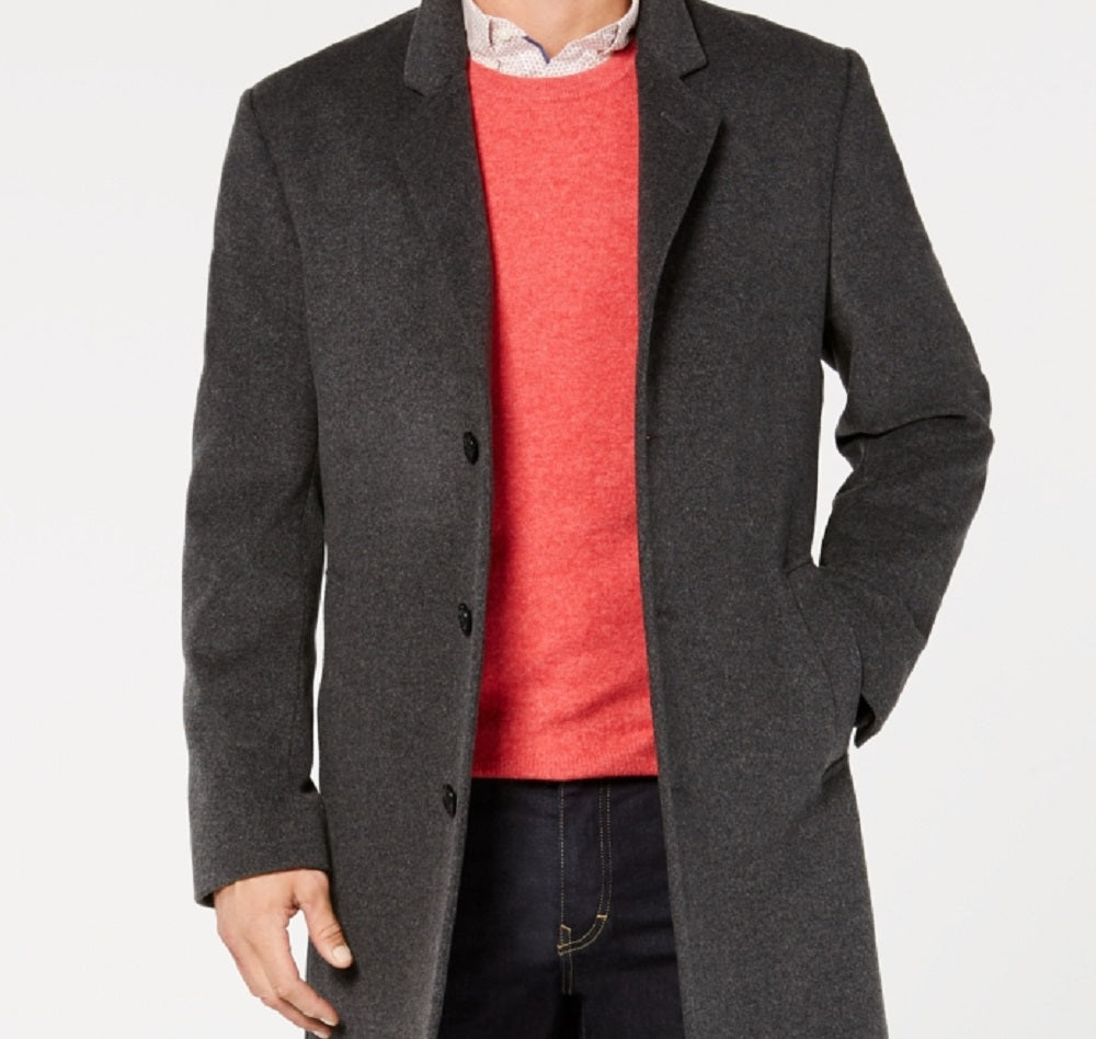 Sobretudo Michael Kors Masculino Madison Wool Blend Modern Fit Cinza Tamanho 36