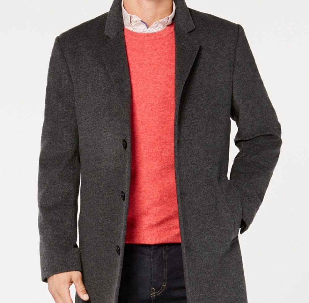 Sobretudo Michael Kors Masculino Madison Wool Blend Modern Fit Cinza Tamanho 46