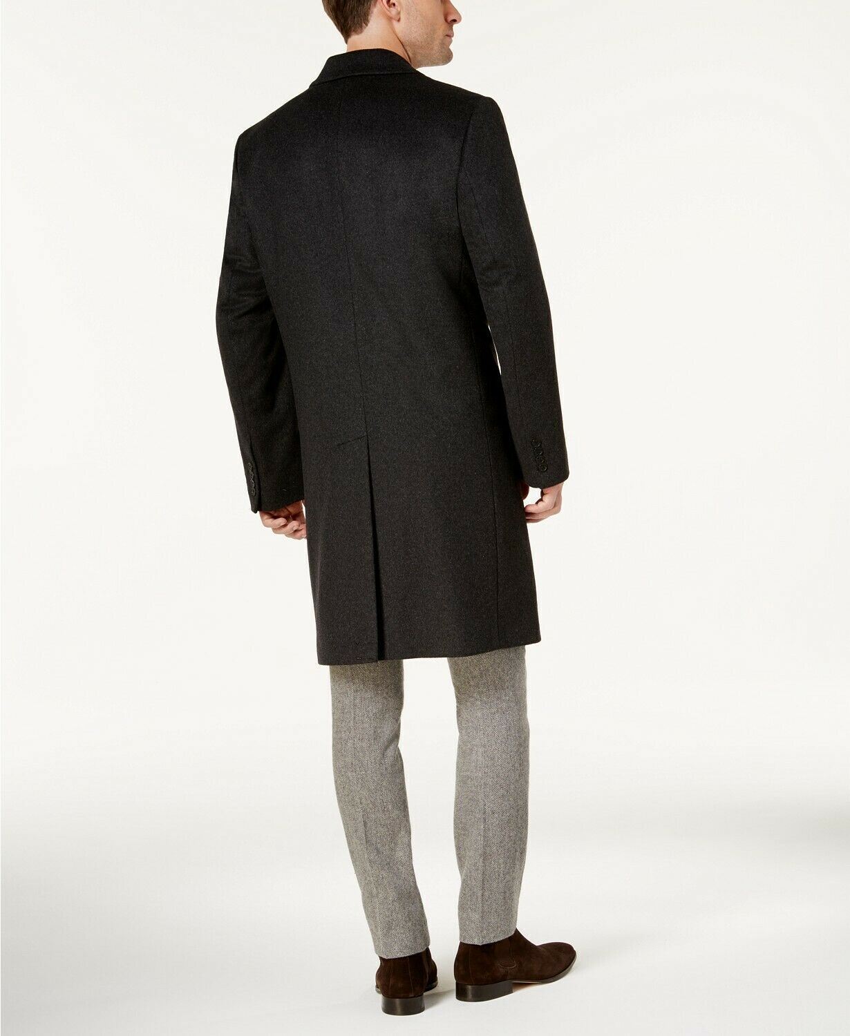 Sobretudo masculino Michael Kors Madison Wool Blend Modern Fit Cinza Tamanho 42