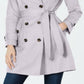 London Fog Trench Coat Feminino com Cinto e Trench Coat Roxo Tamanho XS
