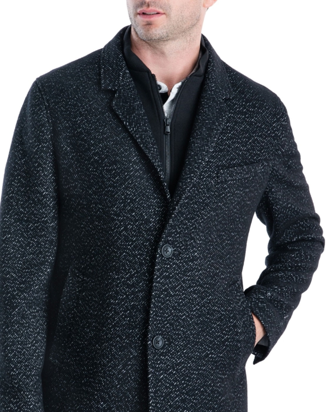 Sobretudo Michael Kors Pike Classic Fit Masculino Preto Tamanho 42