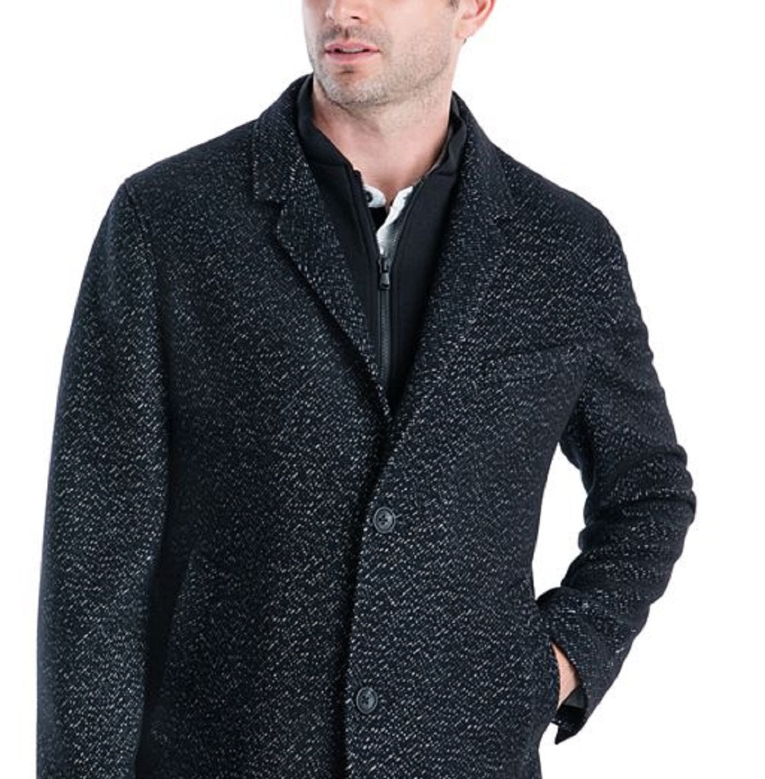 Sobretudo Michael Kors Pike Classic Fit Masculino Preto Tamanho 38