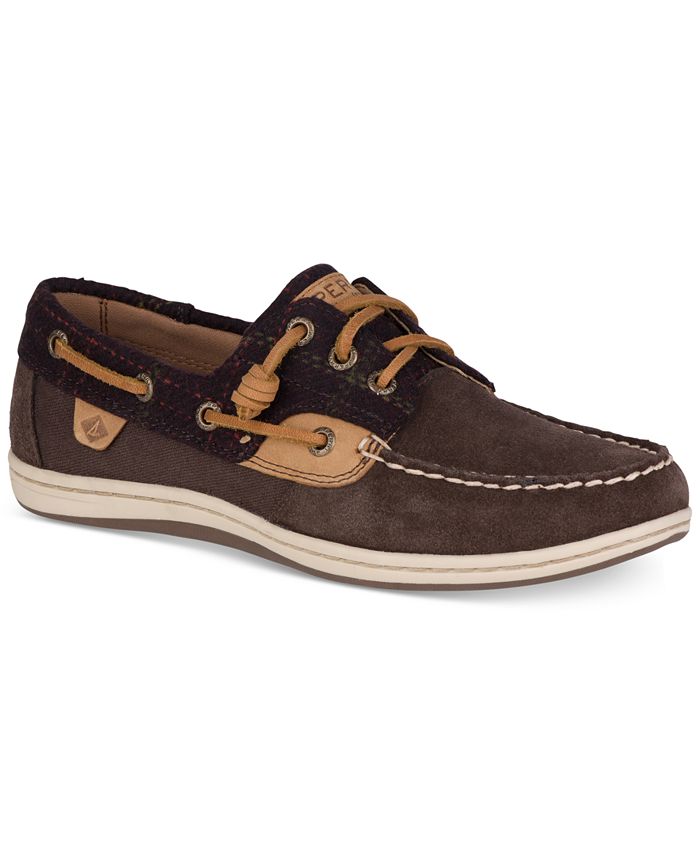 Sapatos náuticos Sperry Song Fish para mulheres, marrom, tamanho 7,5 M