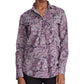 Ralph Lauren Blusa de algodão barroca com botões, tamanho X-G, roxa, feminina
