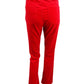 Calça feminina Petite Premier Straight Lauren Ralph Lauren vermelha tamanho 8P