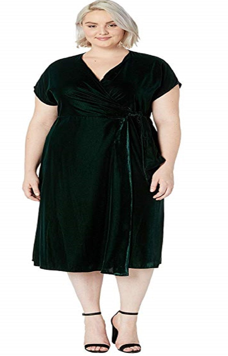ralph-lauren-womens-velvet-wrap-dress-green-size-petite-small
