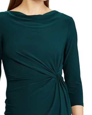 Vestido Ralph Lauren Feminino Twisted Knot Jersey Verde Tamanho 4 Petite