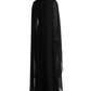 Vestido longo formal sem mangas com decote canoa Ralph Lauren feminino, preto, tamanho 4