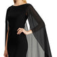 Vestido longo formal sem mangas com decote canoa Ralph Lauren feminino, preto, tamanho 4