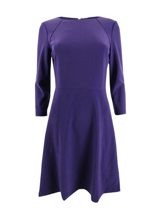 Vestido Ralph Lauren Feminino Jersey Fit and Flare Roxo Tamanho 14