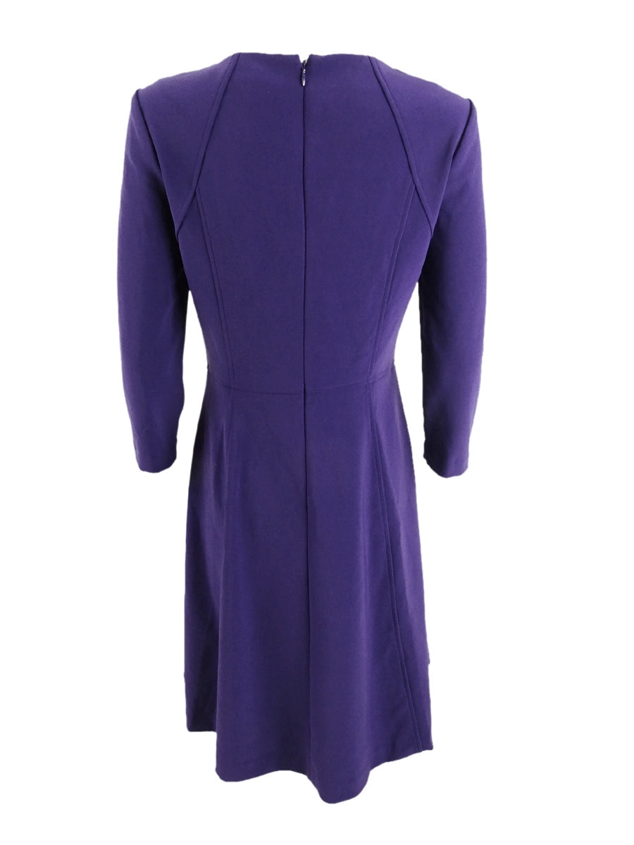 Vestido Ralph Lauren Feminino Jersey Fit and Flare Roxo Tamanho 14