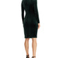 Vestido Ralph Lauren Feminino Manga Longa Gola V Acima do Joelho Festa Bodycon Verde Tamanho 8 Petite