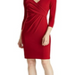 Vestido longo acima do joelho Ralph Lauren feminino, vermelho, tamanho 14, pequeno