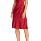 Vestido de festa feminino Ralph Lauren, sem mangas, decote em V, comprimento até o joelho, tamanho 14, vermelho