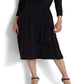 Vestido midi Ralph Lauren feminino em jersey fosco, preto, tamanho 18