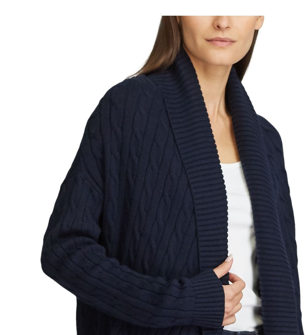 Cardigan Ralph Lauren Feminino Manga Longa Aberto Azul Tamanho 34X16