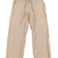 Calça feminina Ralph Lauren de linho com perna larga, marrom, tamanho 12