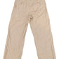 Calça feminina Ralph Lauren de linho com perna larga, marrom, tamanho 12