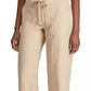 Calça de linho Ralph Lauren feminina, perna larga, marrom, tamanho 18