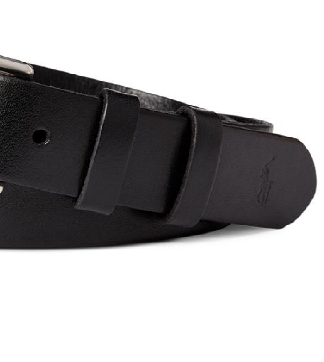 Cinto de couro masculino Polo Ralph Lauren, preto, tamanho 36