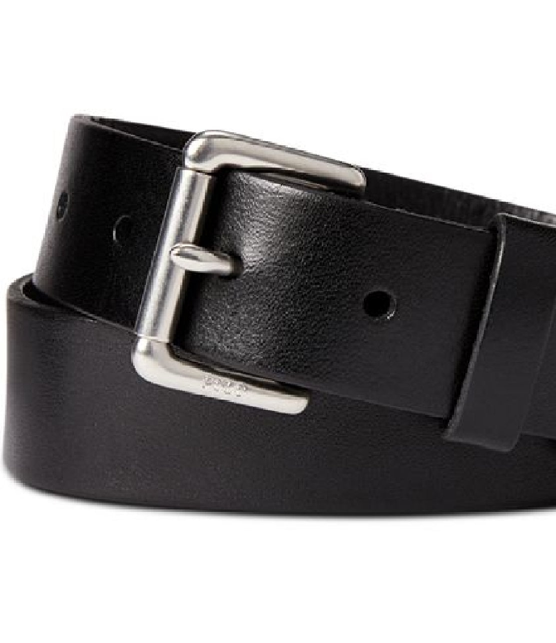 Cinto de couro masculino Polo Ralph Lauren, preto, tamanho 36