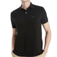 Tommy Hilfiger Custom Fit Ivy Polo Masculino Preto Tamanho Médio
