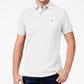 Camisa polo masculina Tommy Hilfiger Custom Fit, branca, tamanho grande