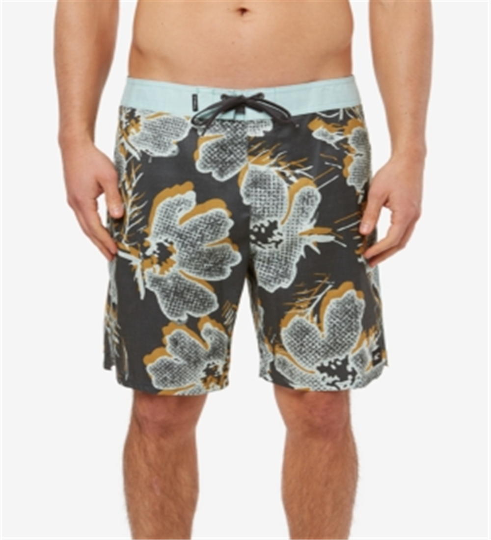 Calção de banho masculino O'Neill Intrusion cinza, tamanho 32