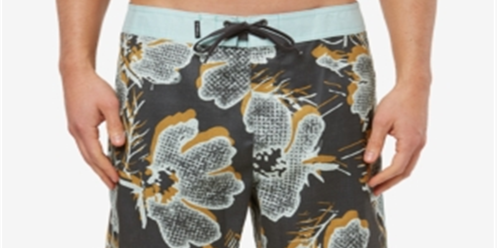 Calção de banho masculino O'Neill Intrusion cinza, tamanho 32