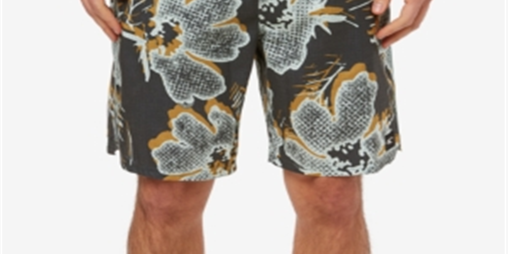 Calção de banho masculino O'Neill Intrusion cinza, tamanho 32